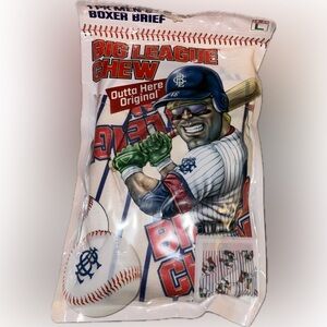 Big League Chew Men’s Boxer Briefs – Size L (36–38) Baseball Print
